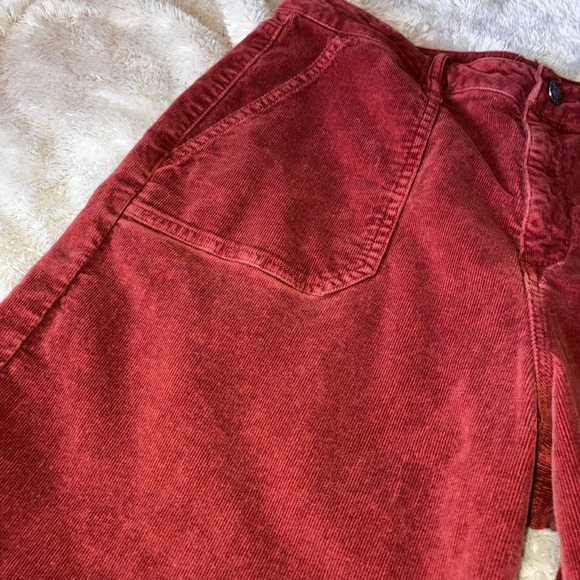 Hidden Jeans / Buckle Jeans- Rust-colored Wide-Leg Cropped Cords - Picture 4 of 11